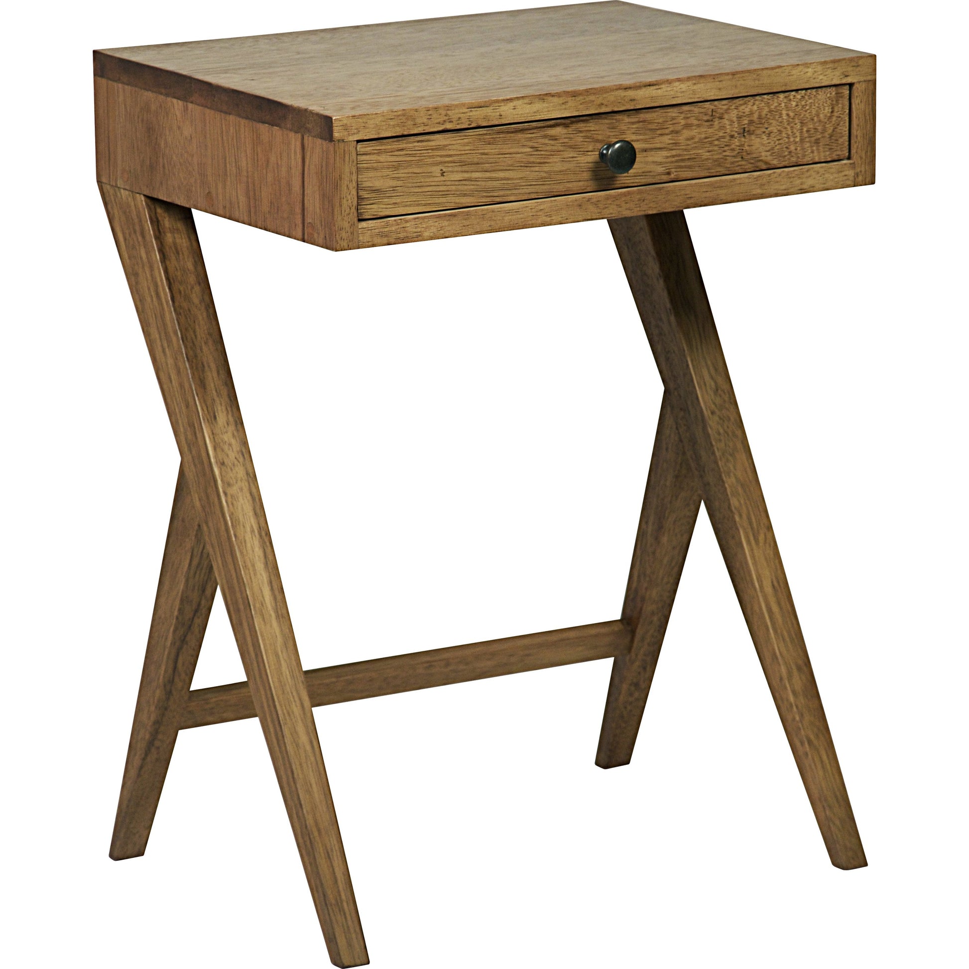 Peter Side Table by Noir in washed walnut. Made from walnut in a modern style.