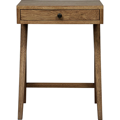 Peter Side Table by Noir in washed walnut. Made from walnut in a modern style.
