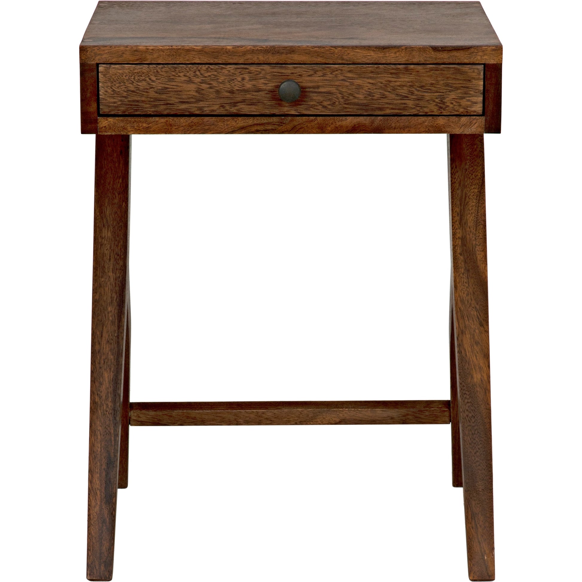 Peter Side Table by Noir in washed walnut. Made from walnut in a modern style.