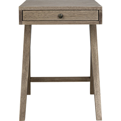 Peter Side Table by Noir in washed walnut. Made from walnut in a modern style.