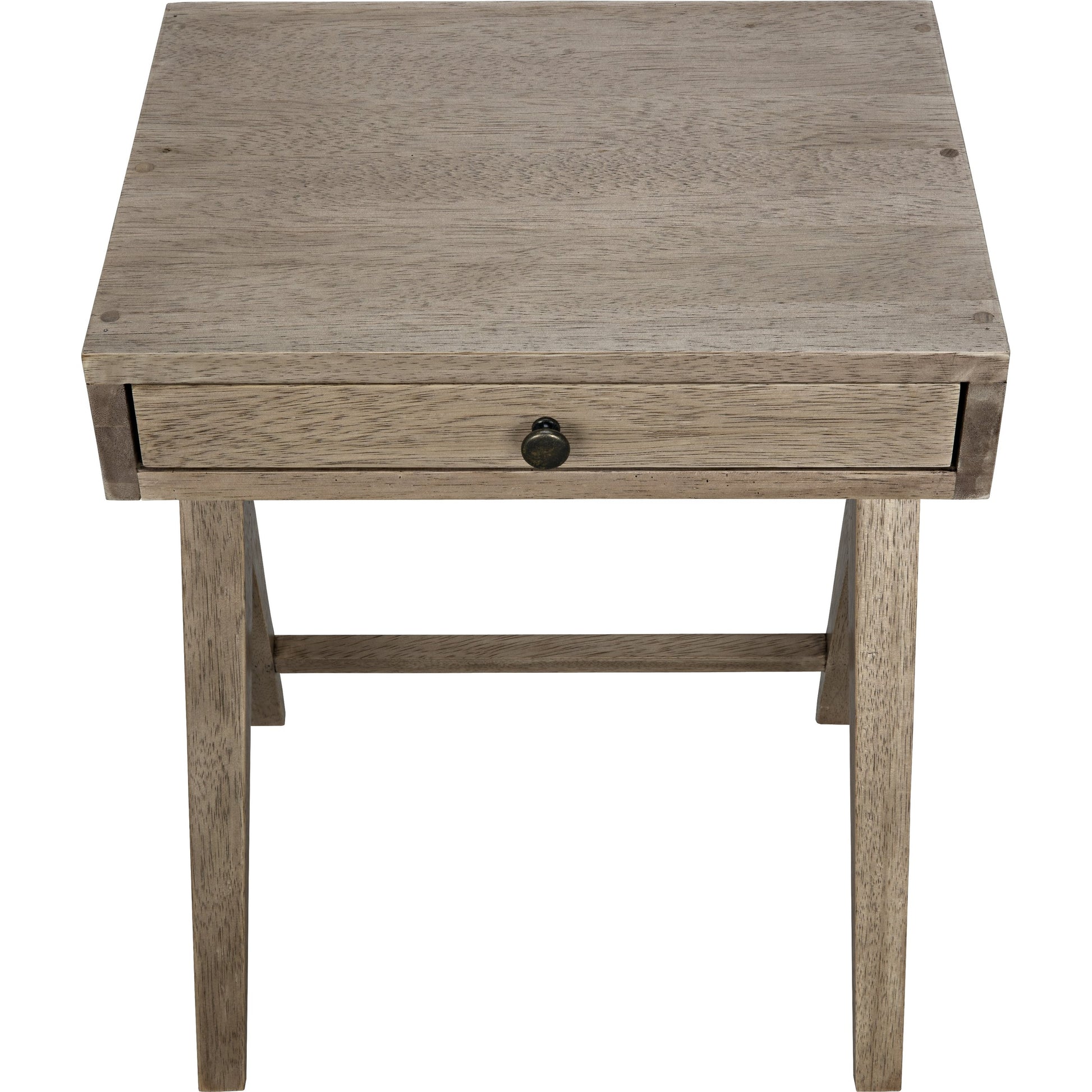 Peter Side Table by Noir in washed walnut. Made from walnut in a modern style.