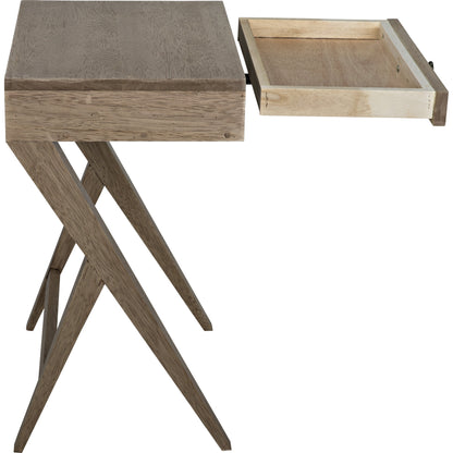 Peter Side Table by Noir in washed walnut. Made from walnut in a modern style.