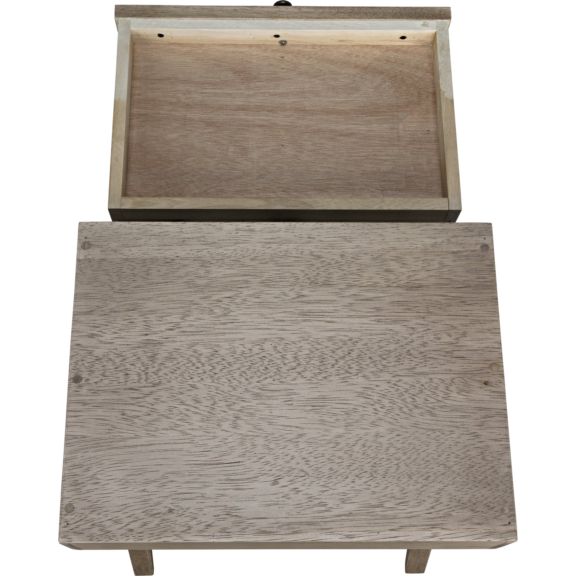 Peter Side Table by Noir in washed walnut. Made from walnut in a modern style.