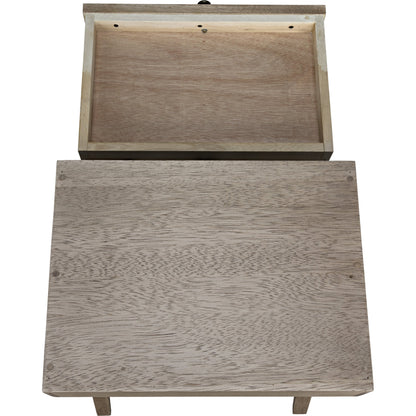 Peter Side Table by Noir in washed walnut. Made from walnut in a modern style.