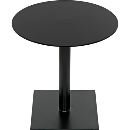 Mies Side Table by Noir in cast iron. Made from cast iron in a modern style.