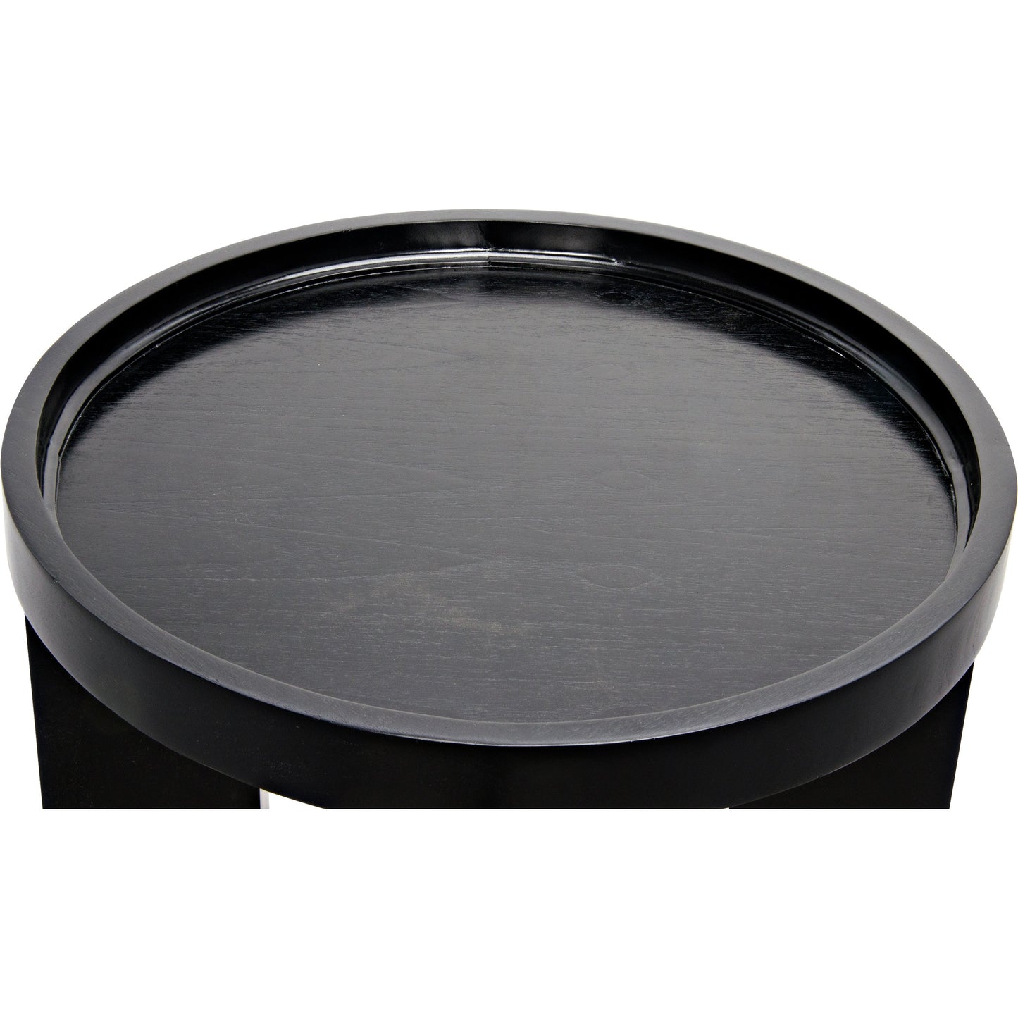 013 S-334811 | Closeup | Gavin Side Table by Noir in hand rubbed black. Made from mahogany in a modern style.