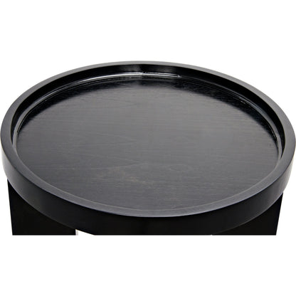 Gavin Side Table by Noir in hand rubbed black. Made from mahogany in a modern style.