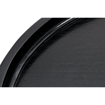 Gavin Side Table by Noir in hand rubbed black. Made from mahogany in a modern style.