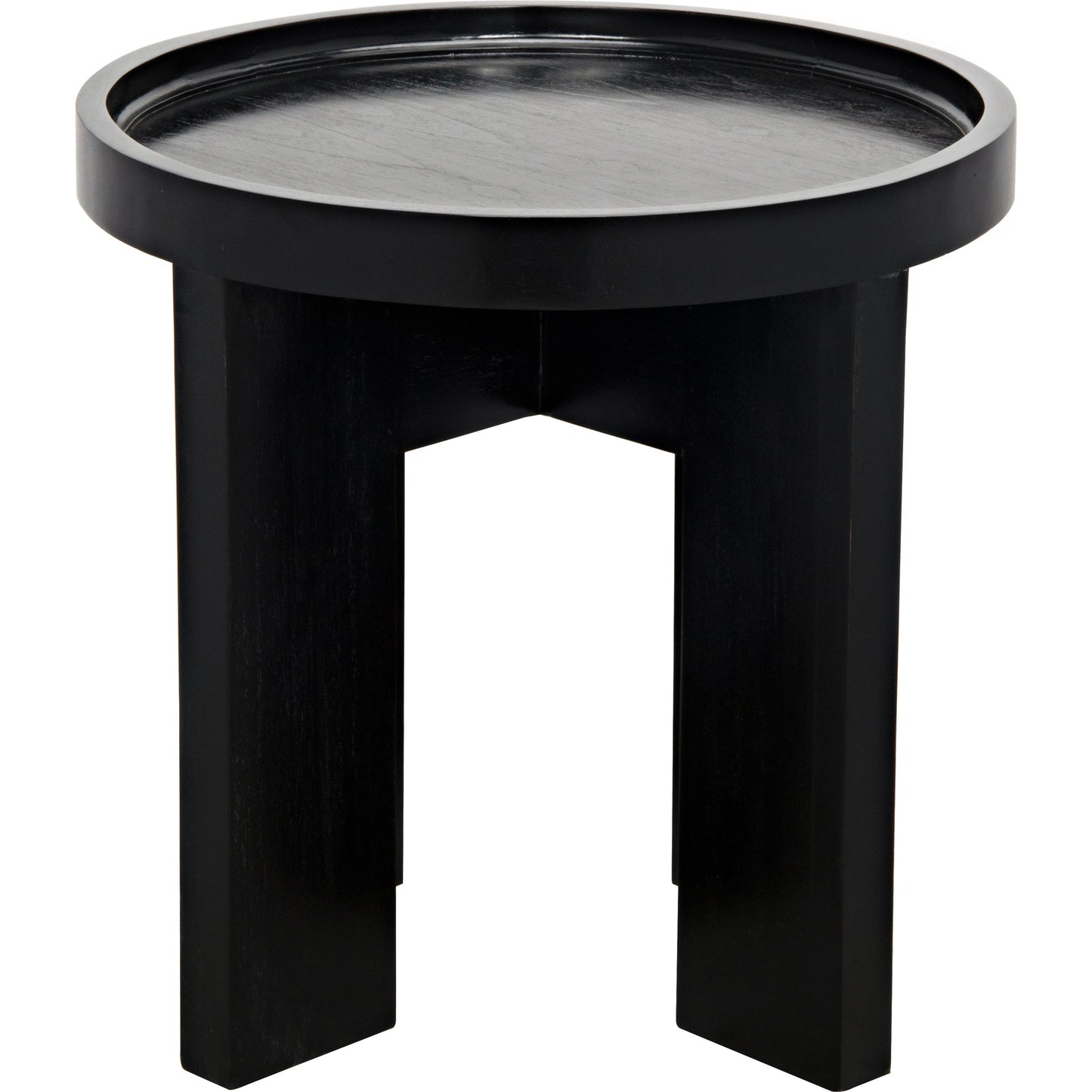 009 S-334811 | Additional Silo | Gavin Side Table by Noir in hand rubbed black. Made from mahogany in a modern style.
