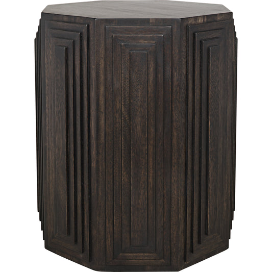Moore Side Table by Noir in ebony walnut. Made from walnut in a eclectic & global style.