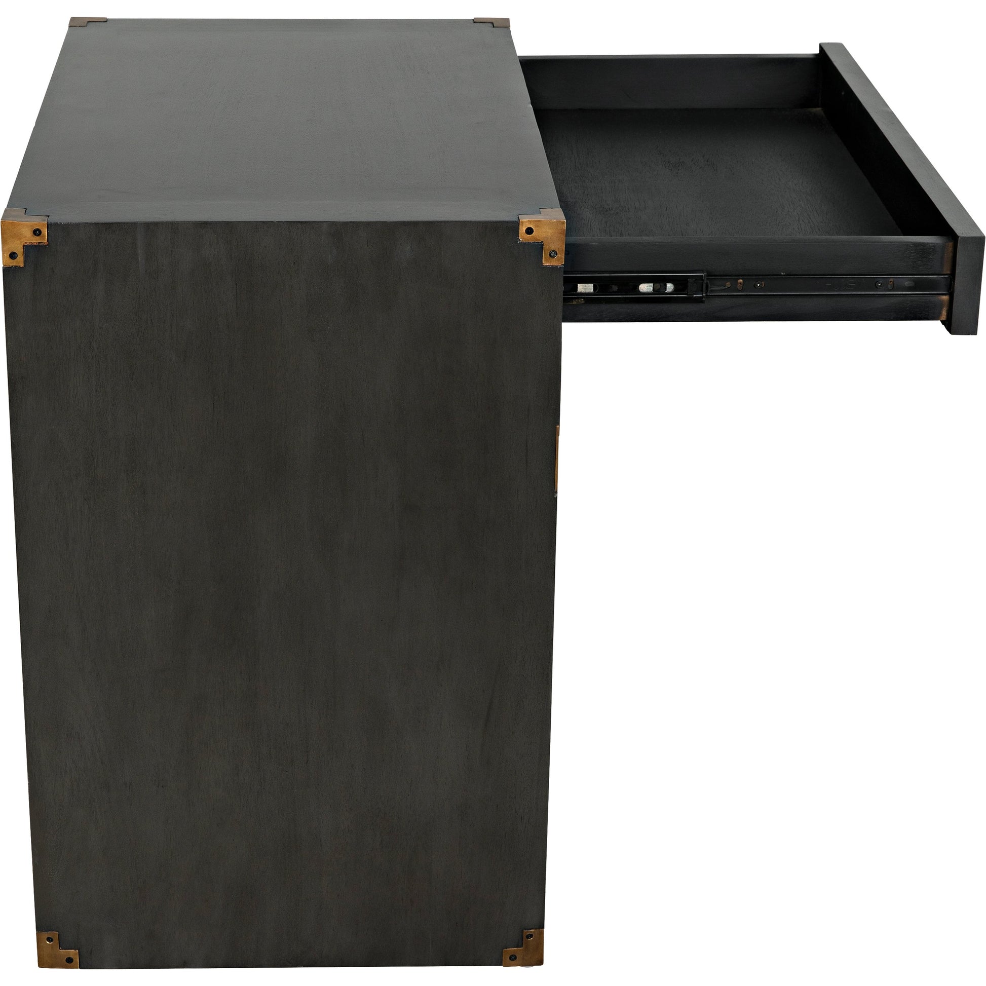 Campaign Chest by Noir in pale. Made from mahogany in a transitional style.