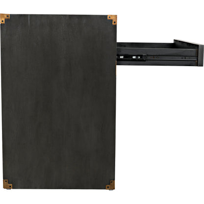 Campaign Chest by Noir in pale. Made from mahogany in a transitional style.