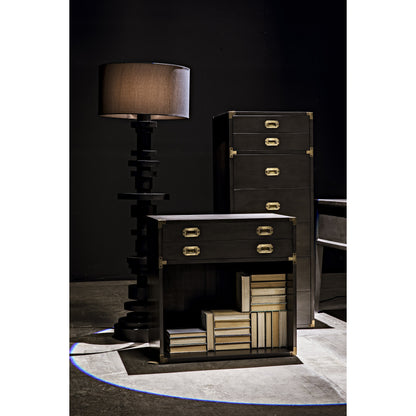 Campaign Chest by Noir in pale. Made from mahogany in a transitional style.