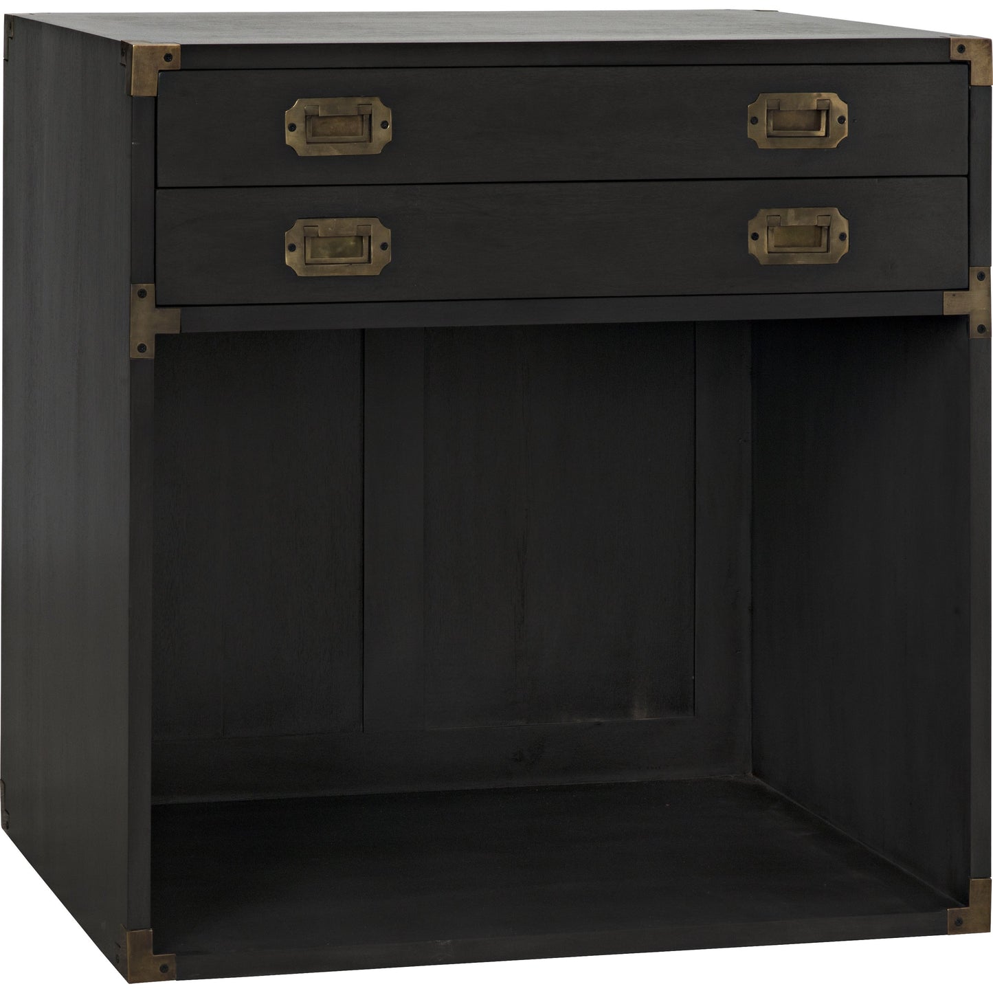 001 SR-783653 | Primary Silo | Campaign Chest by Noir in pale. Made from mahogany in a transitional style.