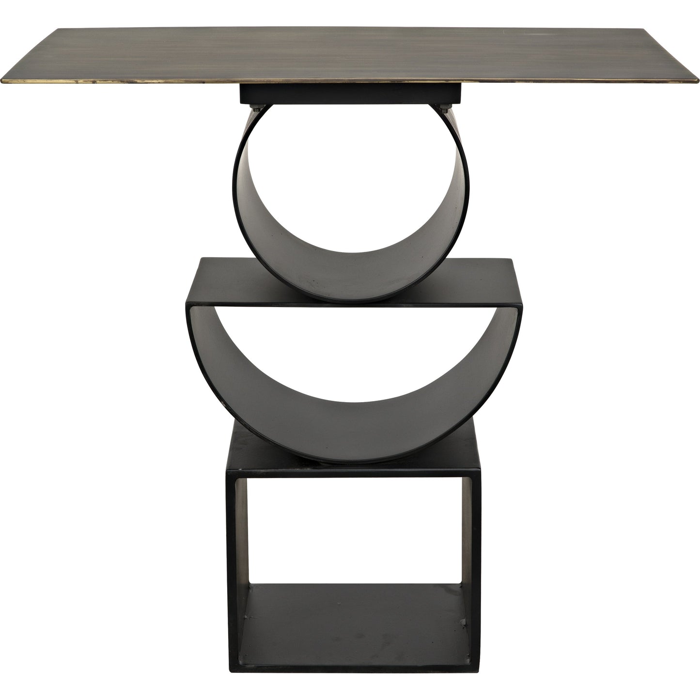 001 SR-783770 | Primary Silo | Shape Side Table by Noir in black metal. Made from metal in a eclectic & global style.