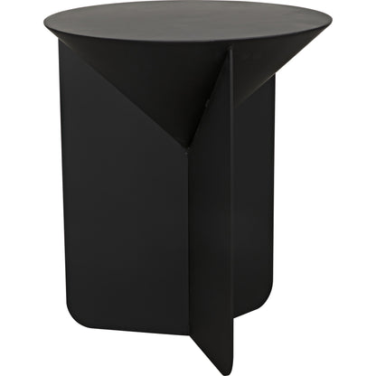 Lora Side Table by Noir in black metal. Made from metal in a modern style.