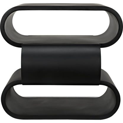 Nada Side Table by Noir in black metal. Made from metal in a modern style.