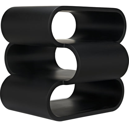 Nada Side Table by Noir in black metal. Made from metal in a modern style.