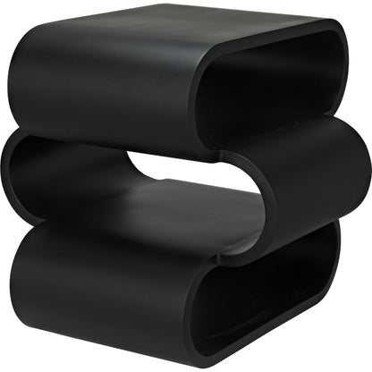 Nada Side Table by Noir in black metal. Made from metal in a modern style.