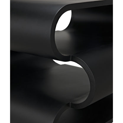 Nada Side Table by Noir in black metal. Made from metal in a modern style.