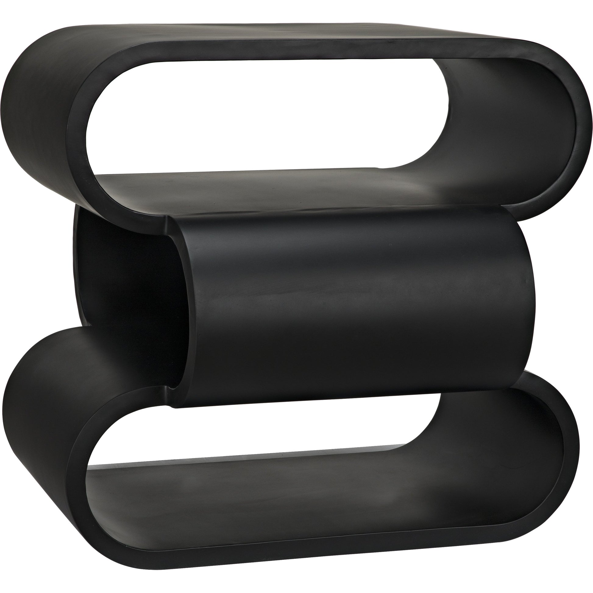Nada Side Table by Noir in black metal. Made from metal in a modern style.