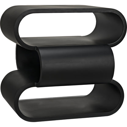 Nada Side Table by Noir in black metal. Made from metal in a modern style.