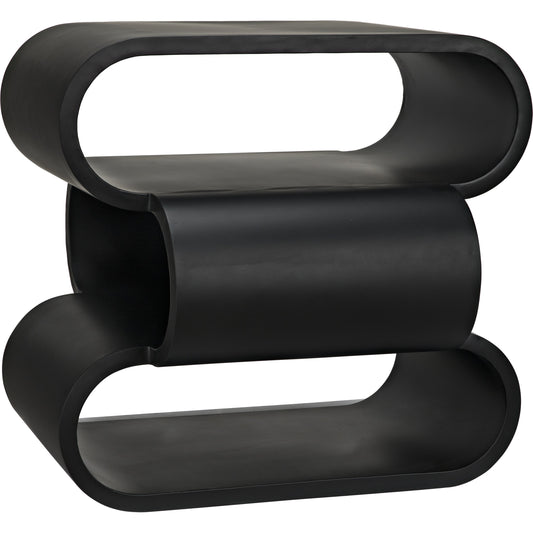 Nada Side Table by Noir in black metal. Made from metal in a modern style.