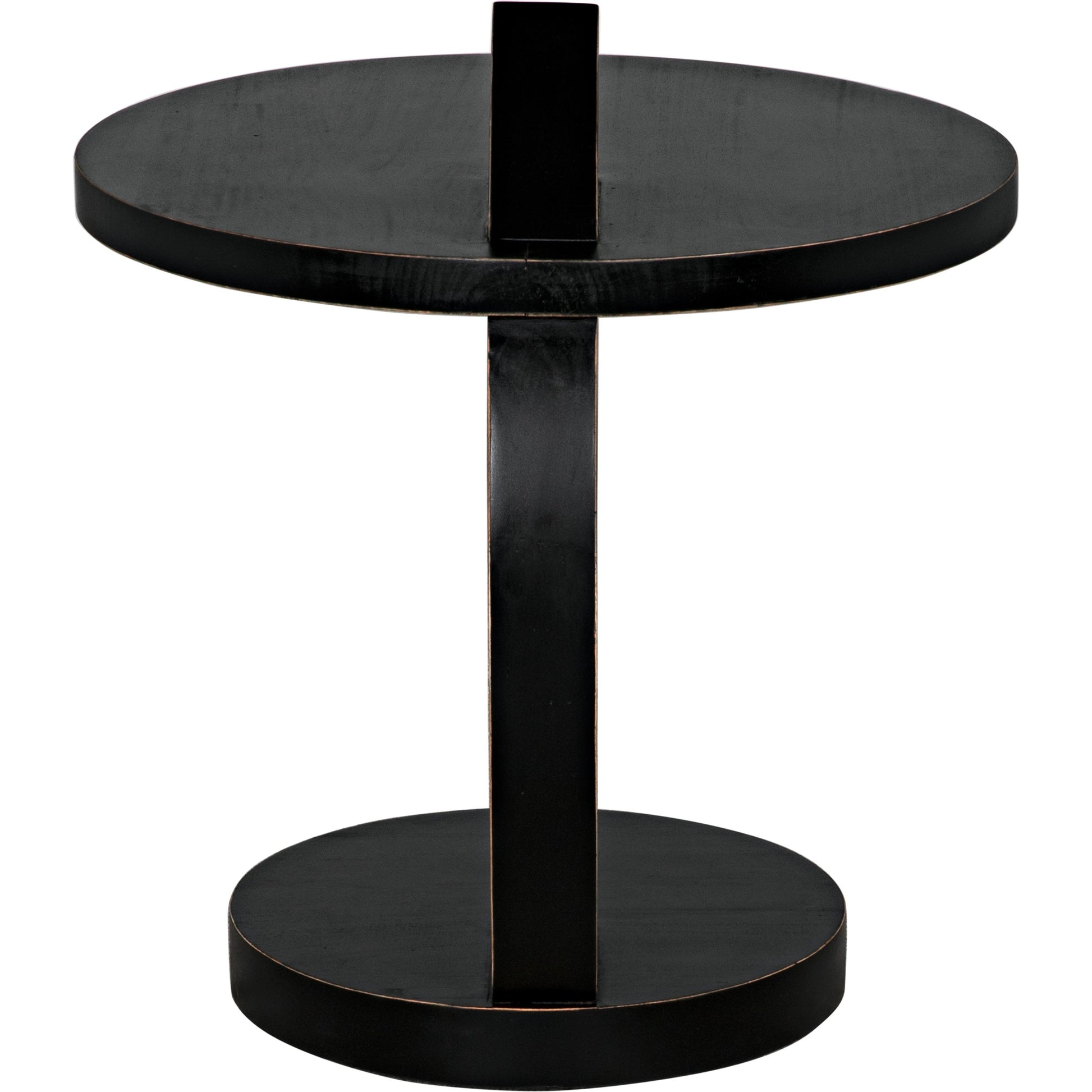 Reed Side Table by Noir in hand rubbed black. Made from mahogany in a modern style.