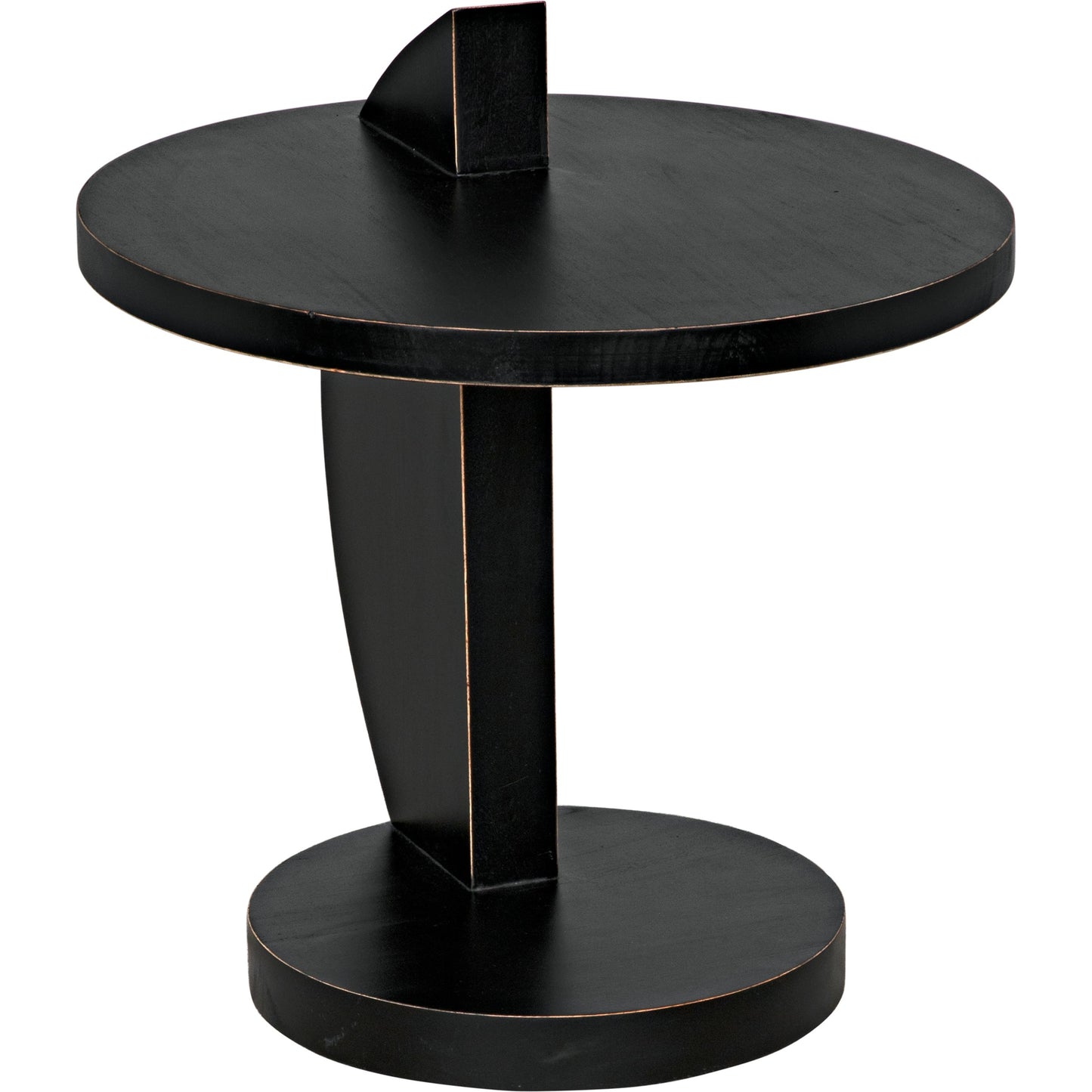 001 SI-1956993 | Primary Silo | Reed Side Table by Noir in hand rubbed black. Made from mahogany in a modern style.