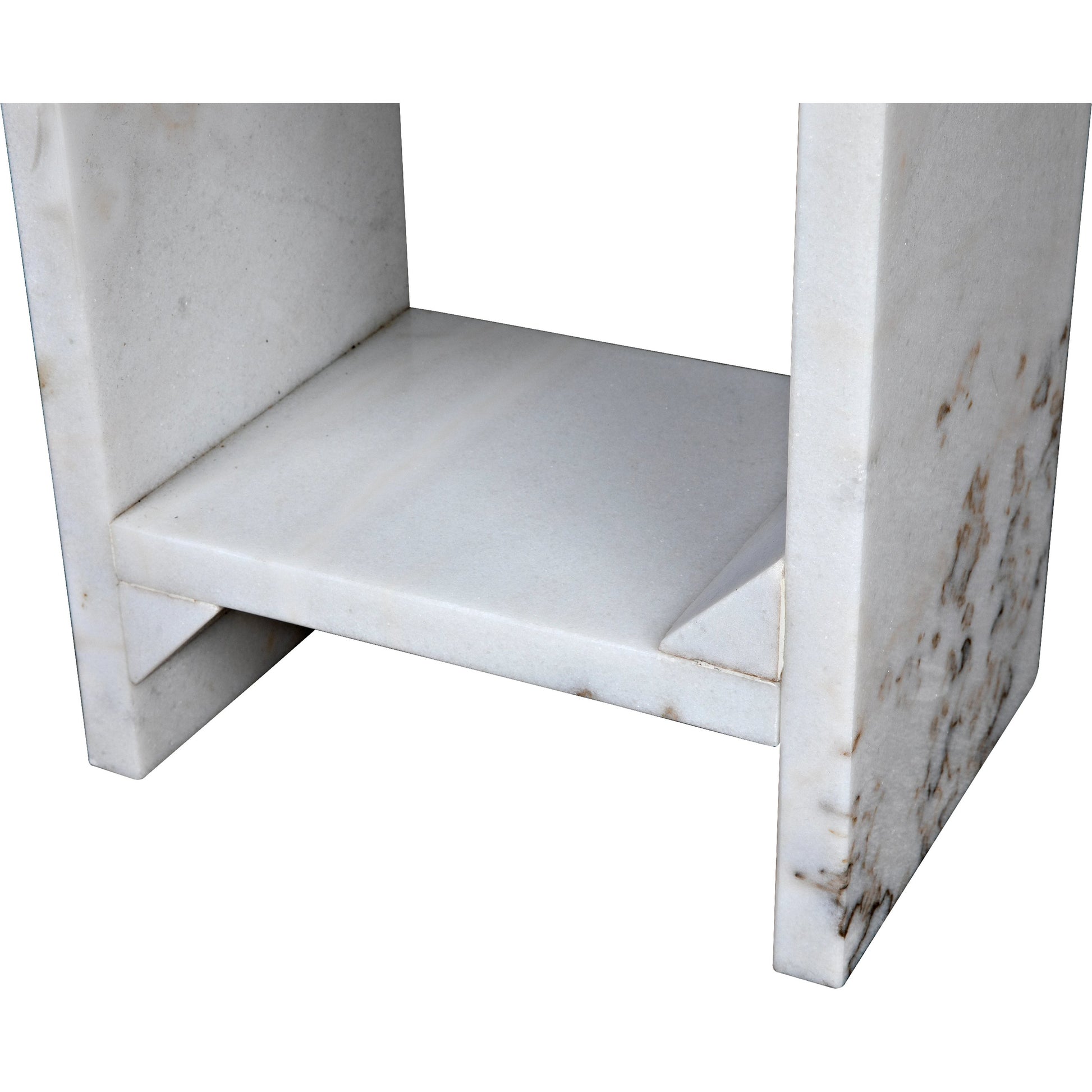 Easton Side Table by Noir in black marble. Made from marble in a modern style.