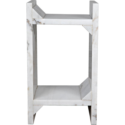 Easton Side Table by Noir in black marble. Made from marble in a modern style.