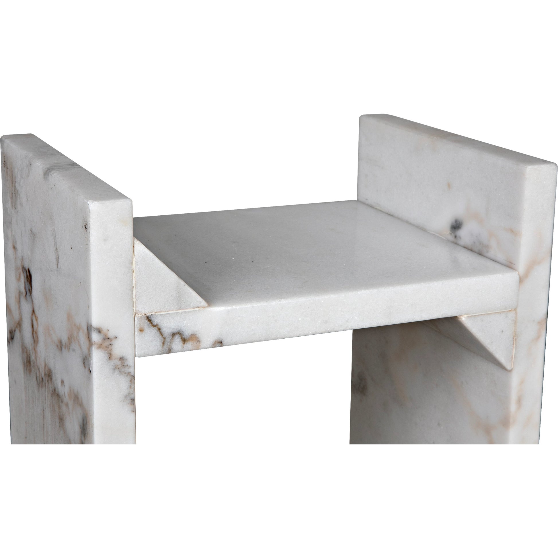 Easton Side Table by Noir in black marble. Made from marble in a modern style.