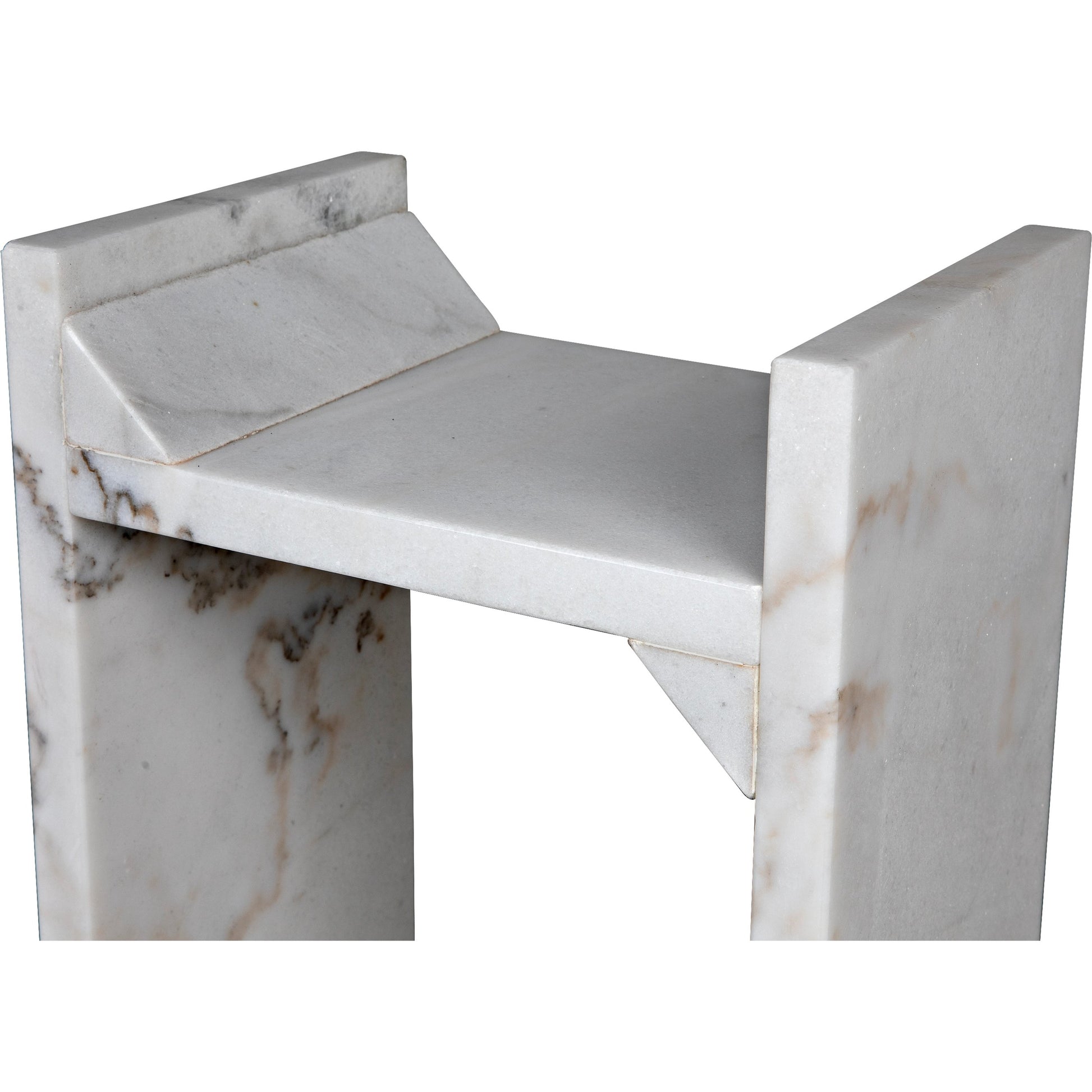 Easton Side Table by Noir in black marble. Made from marble in a modern style.