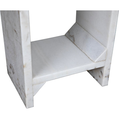 Easton Side Table by Noir in black marble. Made from marble in a modern style.