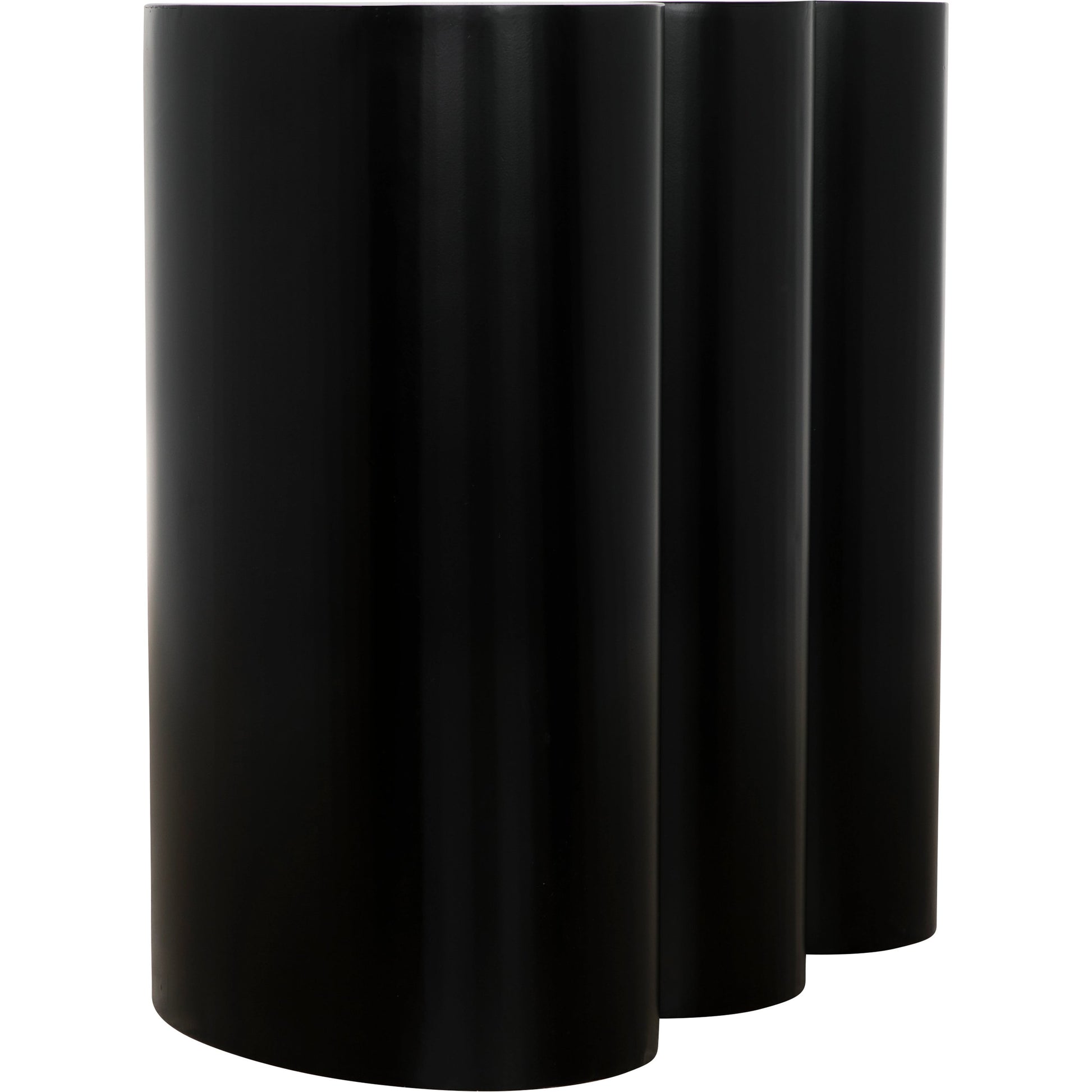 Bast Side Table by Noir in matte black. Made from industrial steel in a modern style.