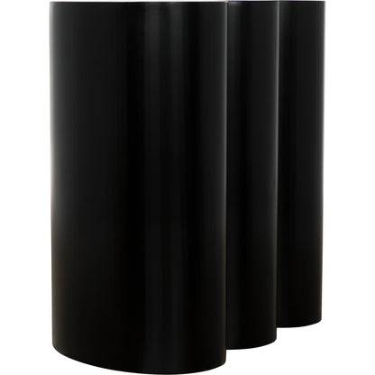 Bast Side Table by Noir in matte black. Made from industrial steel in a modern style.