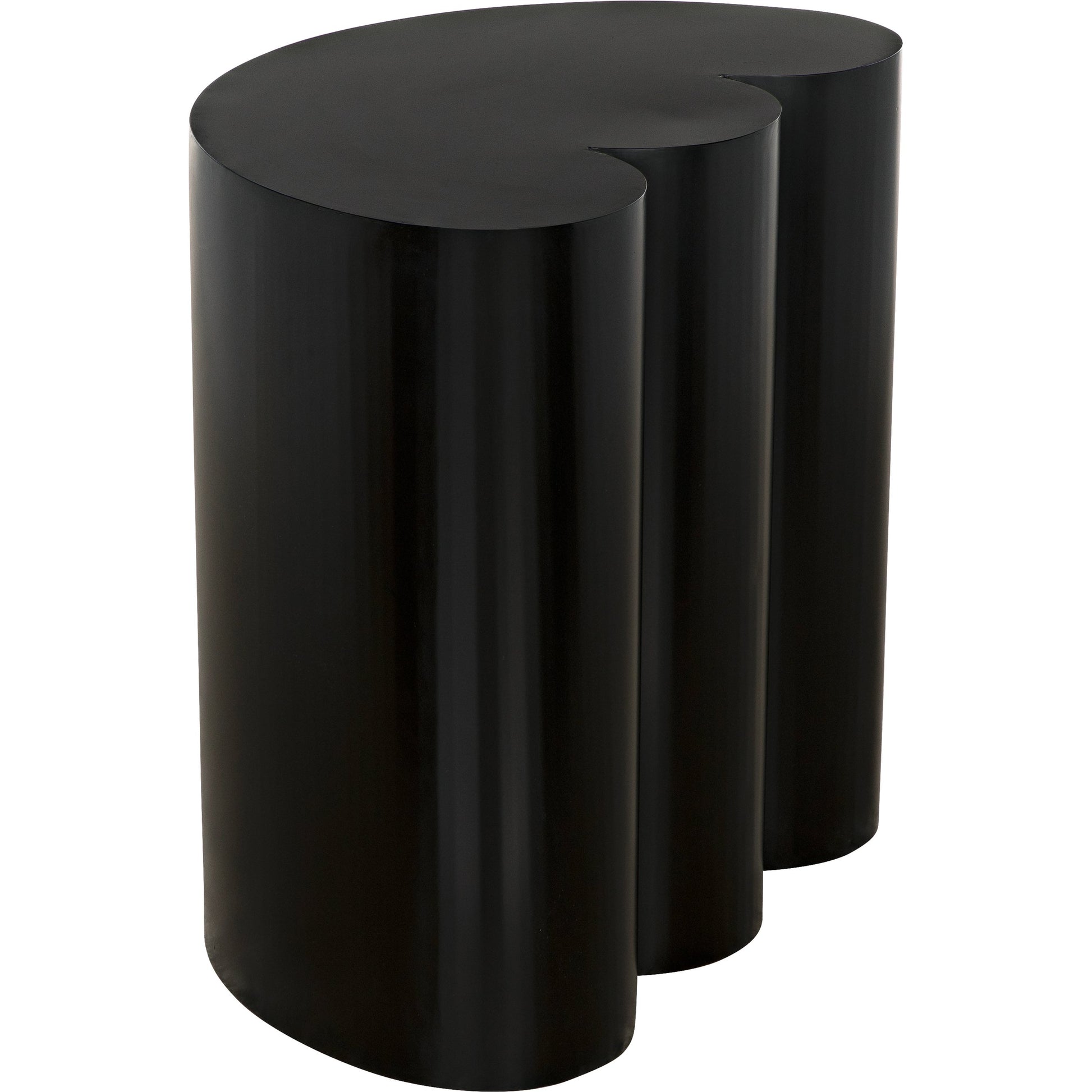 Bast Side Table by Noir in matte black. Made from industrial steel in a modern style.