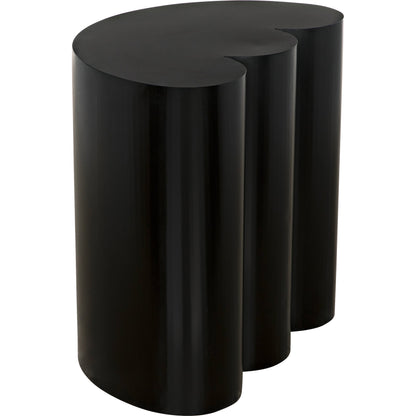Bast Side Table by Noir in matte black. Made from industrial steel in a modern style.