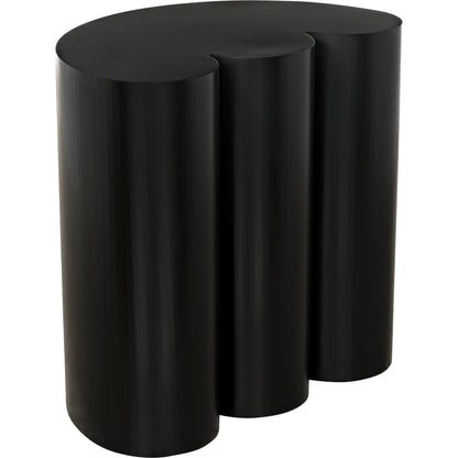 Bast Side Table by Noir in matte black. Made from industrial steel in a modern style.