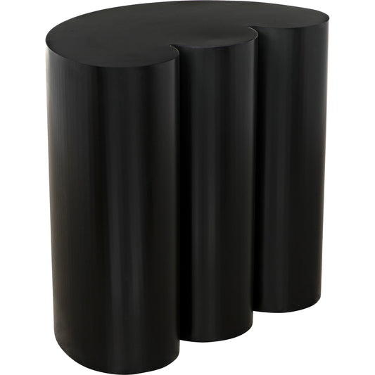 Bast Side Table by Noir in matte black. Made from industrial steel in a modern style.