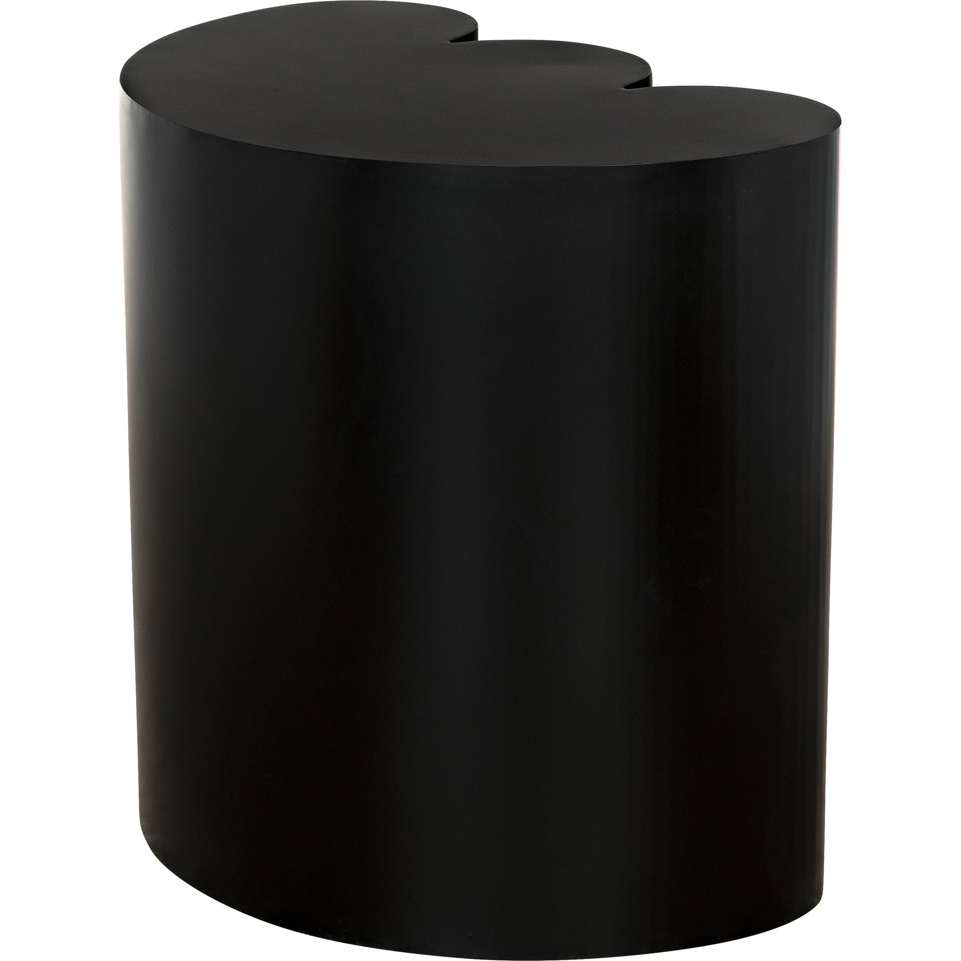 Bast Side Table by Noir in matte black. Made from industrial steel in a modern style.