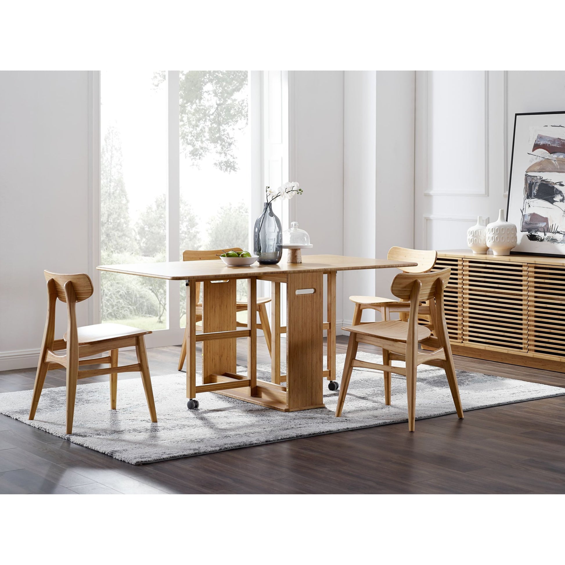 Linden Gateleg Table by Greenington in caramelized. Made from 100% bamboo in a modern style.