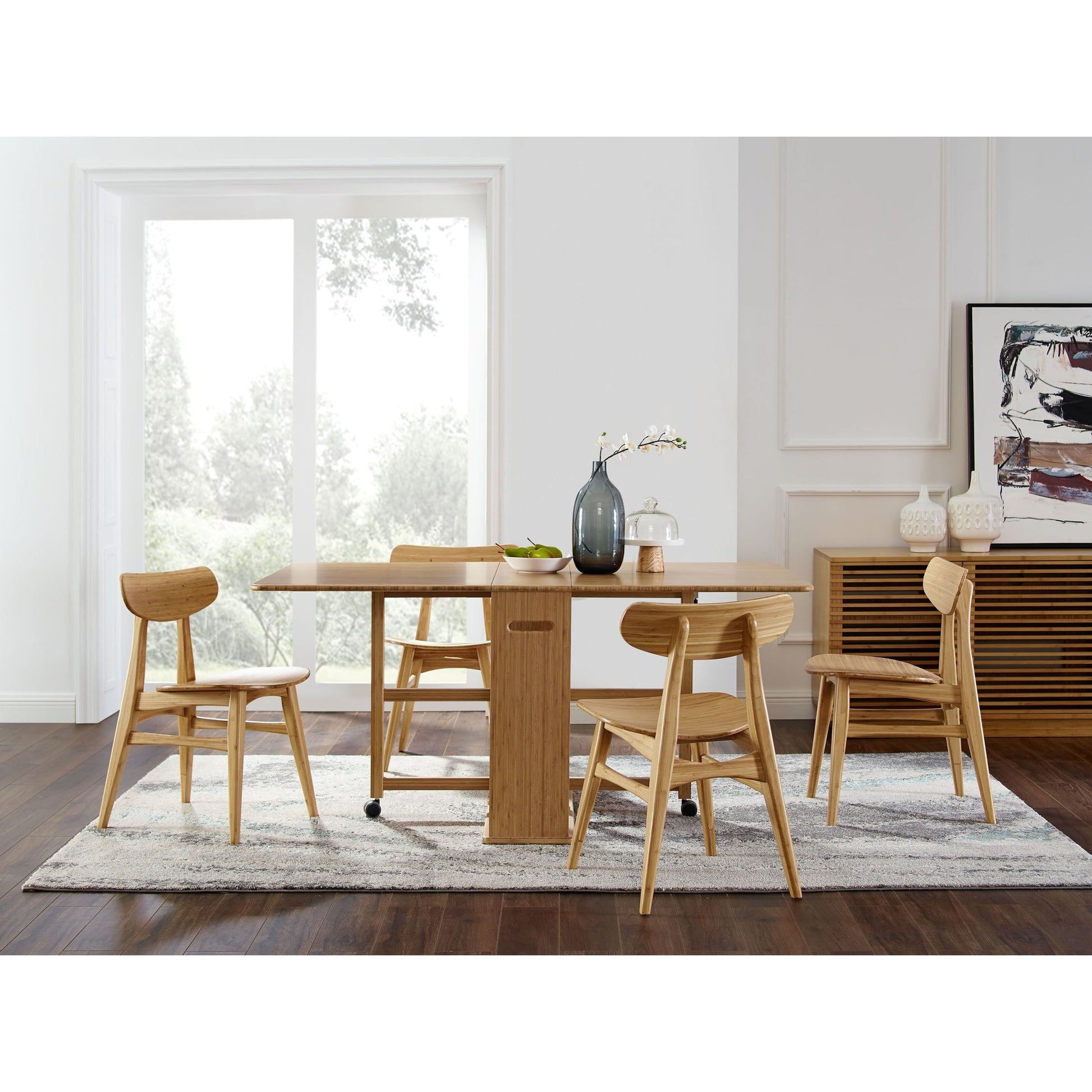 Linden Gateleg Table by Greenington in caramelized. Made from 100% bamboo in a modern style.