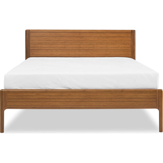 Ventura Platform Bed by Greenington in amber. Made from solid moso bamboo in a modern style.