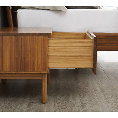 Ventura Nightstand by Greenington in amber. Made from solid moso bamboo in a modern style.