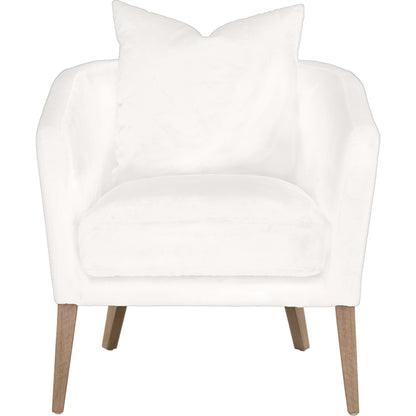 Gordon Club Chair by Essentials For Living in pearl and natural gray, livesmart peyton-pearl. Made from solid oak, 98% polyester, 2% nylon in a transitional style.