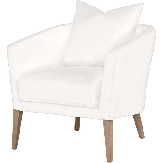 Gordon Club Chair by Essentials For Living in pearl and natural gray, livesmart peyton-pearl. Made from solid oak, 98% polyester, 2% nylon in a transitional style.