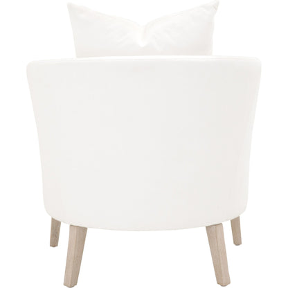 Gordon Club Chair by Essentials For Living in pearl and natural gray, livesmart peyton-pearl. Made from solid oak, 98% polyester, 2% nylon in a transitional style.