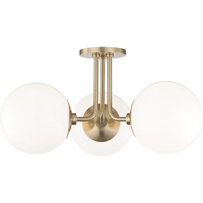 Stella Semi Flush by Mitzi. Made from steel in a transitional style.