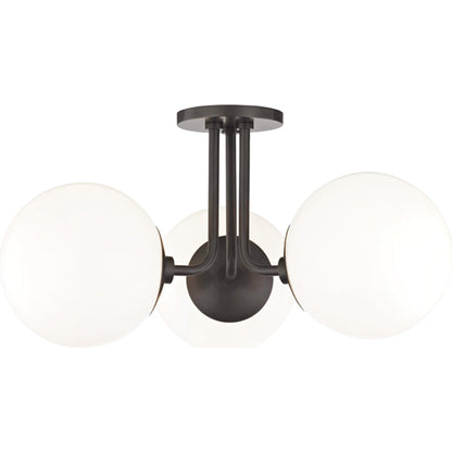 Stella Semi Flush by Mitzi. Made from steel in a transitional style.